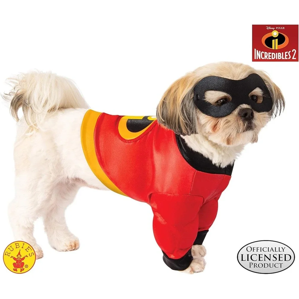 Incredibles 2 - Pet Costume Disney Pixar Padded Shirt & Mask Large Dog NEW